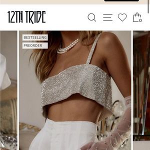 12th tribe sequin crop top